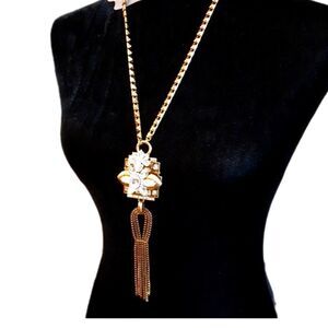 T&J DESIGNS Statement Necklace Bling‎ and Gold Heavy and Extraordinary 33…